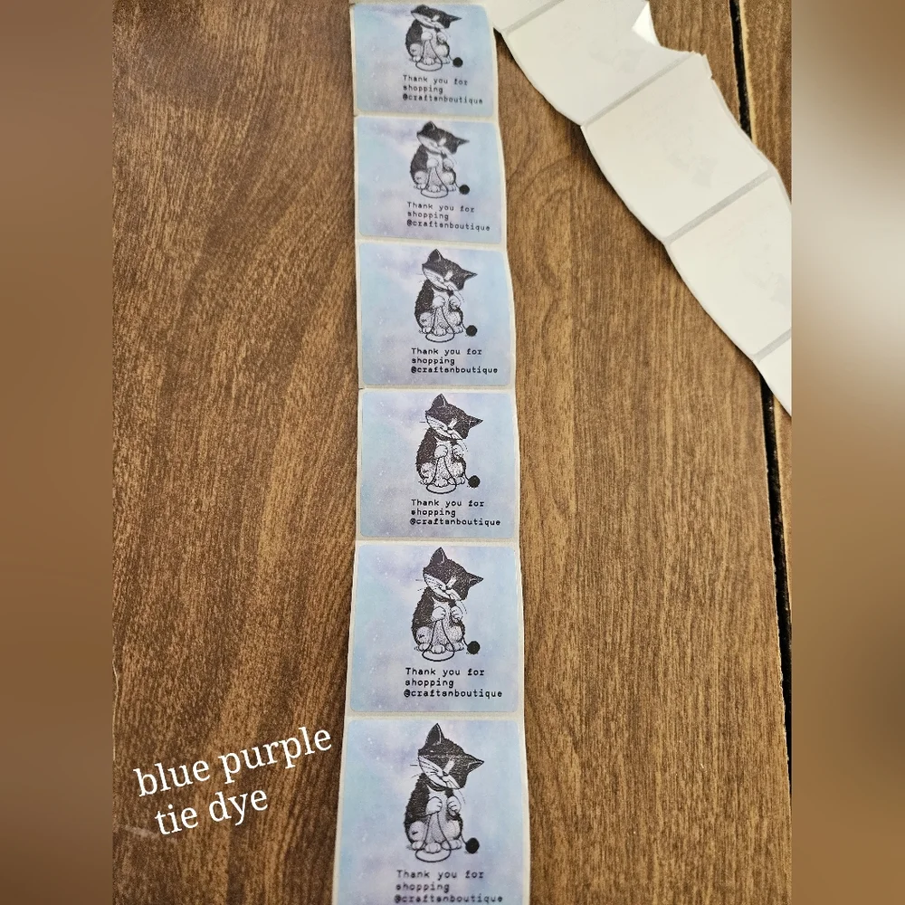 50 Custom Thank You stickers
